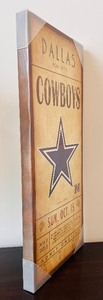 lot 70 image: Dallas Cowboys Canvas Sports Sign Ticket