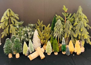lot 158 image: Christmas Lot of Decorative Trees and More Trees