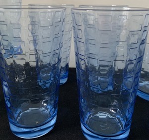 lot 242 image: Blue Glass Tumblers