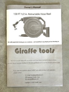 lot 233 image: New Giraffe Tool 130ft 12 Inch Retractable Hose Reel