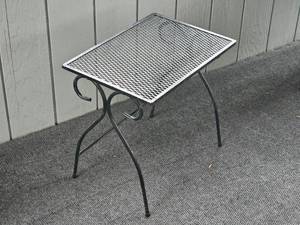 lot 31 image: Retro Black Patio Side Tables