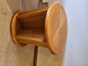 lot 62 image: Contemporary Oak Drum Side Tables