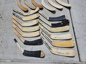 lot 228 image: Retro Left Hockey Stick and Blades