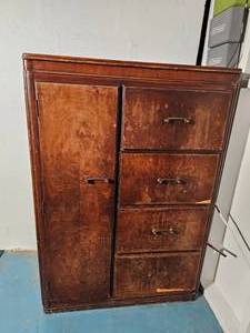 lot 150 image: Art Deco Era Waterfall Armoire