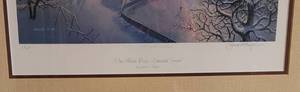 lot 27 image: James Meger SignedNumbered Framed Print  One More Pass Canada Geese   Co Signed Herb Brooks