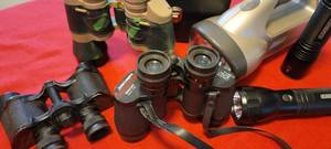lot 118 image: Binocular Collection and Flashlight Assortment