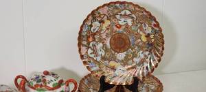 lot 142 image: Ornate Japanese Dessert China Service