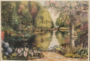 lot 52B image: Leanne Hanson Fine Art Landscape Print - Falling Waters