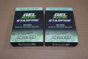 lot 59 image: 2 Gel Blaster Surge Starfire Glow is the Dark Gellets
