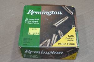 lot 109 image: 525 Remington Golden Bullet .22 LR BP HP Ammo
