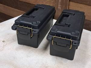 lot 225 image: Lot of (2) Federal Premium 14 Plastic Ammo Boxes