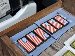 lot 260 image: American Flag Velcro Patch 3-pack