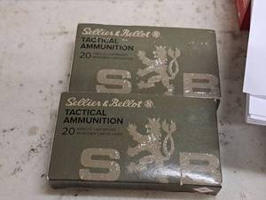 lot 108 image: Lot of (2 Boxes) Sellier & Bellot Tactical 300 AAC 200gr Blackout FMJ Cartridges 20-count ( 40 total items )