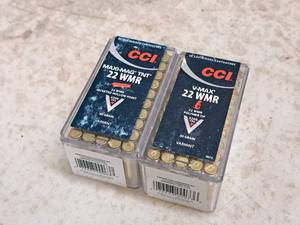 lot 143 image: Lot of (2 Boxes) CCI V-MAX Varmint 22 WMR 30gr Polymer Tip Cartridges 50-count ( 100 total items )