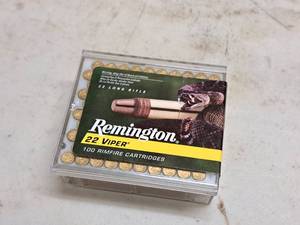 lot 151 image: Lot of (1 Box) Remington Viper 22 Long Rifle Truncated Cone Rimfire Cartridges 100-count ( 100 total items )