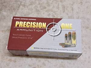 lot 153 image: Lot of (1 Box) Precision One 38 Special 125gr Full Metal Jacket Centerfire Pistol Cartridges 50-count ( 50 total items )