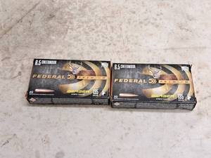 lot 156 image: Lot of (2 Boxes) Federal Berger Hybrid Hunter Premium 6.5 Creedmoor 135gr Centerfire Rifle Cartridges 20-count ( 40 total items )