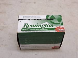 lot 164 image: Lot of (1 Box) Remington UMC 38 Special P 125gr Jacketed Hollow Point Centerfire Pistol and Revolver Cartridges 100-count ( 100 total items )