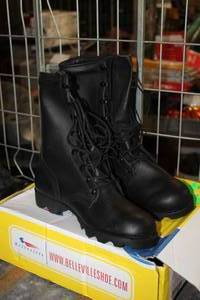 lot 344 image: Lot of (One Pair) Size 9W Combat Boots (New in Box)