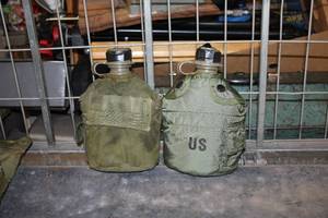 lot 378 image: Lot of (2) Military Canteens with Carry Cases