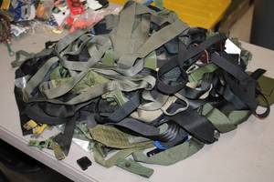lot 396 image: Lot of (One Large Pile) Assorted Straps, Clips, Belts, Accessories