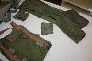 lot 406 image: Lot of (9) Assorted Military Pouches and Bags