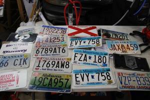 lot 418 image: Lot of (19) Assorted License Plates - Minnesota, Alabama, North Carolina, Alaska and more