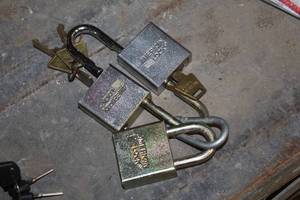 lot 430 image: Lot of (3) American Padlocks with Keys