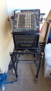 lot 4 image: Burroughs Adding Machine and Base