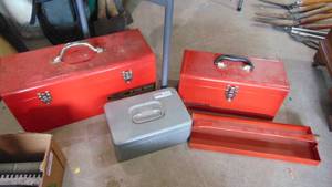 lot 90 image: 3 - Metal Tool Boxes