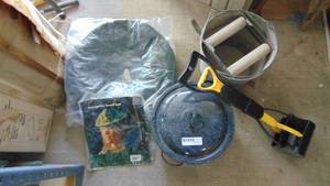 lot 100 image: Misc Things, Canning pot, 3- Collapsible Lawn Containers and other