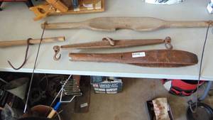 lot 117 image: Lot of Various Wooden and Metal Farm Items