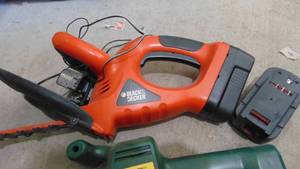 lot 156 image: 2 - Hedge Trimmers. 1 electric, 1 rechargeable