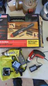 lot 168 image: Craftsman, Ryobi and Skill Electric Drills. All Rechargeable