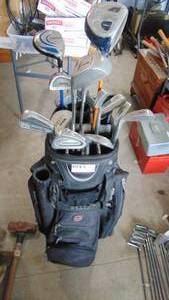 lot 213 image: Misc Clubs and Golf Bag