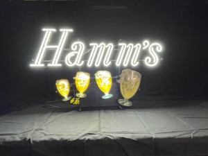 lot 2 image: Original Hamms Dancing Goblets neon sign, 50s or 60s vintage