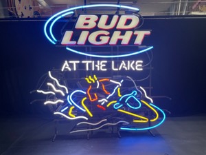 lot 16 image: Bud Light At the Lake animated neon with WaveRunner