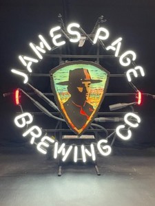lot 30 image: James Page Brewing Co neon. Extremely Rare.