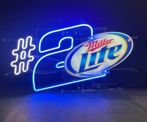lot 54 image: #2 Miller Lite neon