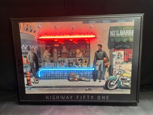 lot 58 image: Highway 51 Five and Dime, James Dean art with neon