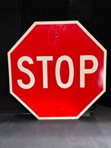 lot 61 image: Stop sign, aluminum, new