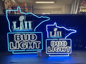 lot 65 image: Large Super Bowl LII neon