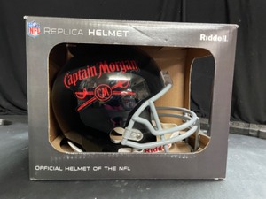 lot 68 image: Captain Morgan Rum, Riddell replica NFL football helmet, NIB