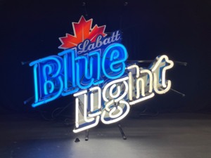 lot 79 image: Labatt Blue Light neon