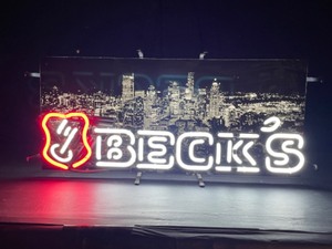 lot 82 image: Becks Beer with Minneapolis skyline