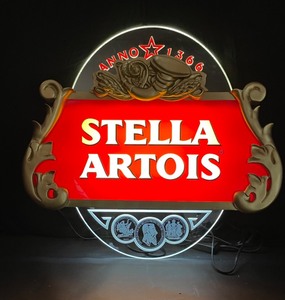 lot 84 image: Stella Artois fluorescent lit plexi