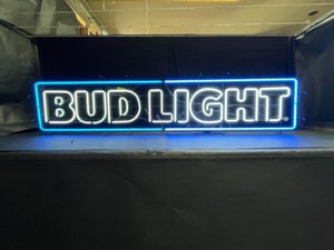 lot 111 image: Very long Bud Light neon