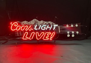 lot 123 image: Coors Light Live with guitar neck graphic