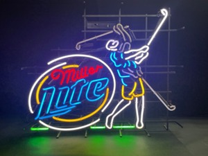 lot 9 image: Miller Lite Beer animated golfer neon
