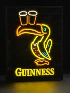 lot 34 image: Guinness Beer toucan, internally lit, router cut plexi